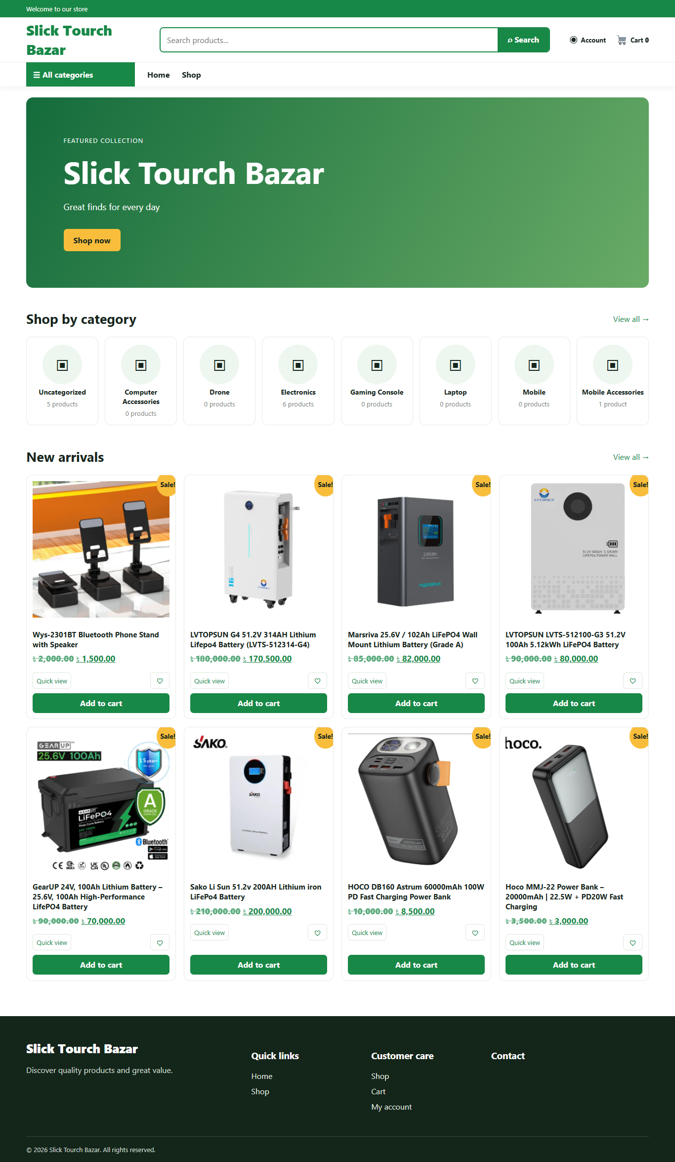SlickBazar Woocomerce Premium Theme
