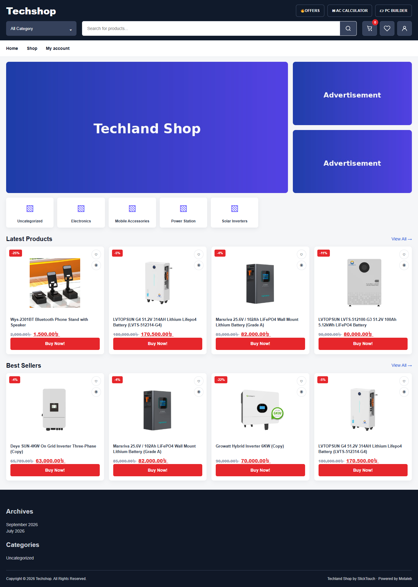 Techslandhop Woocomerce Premium Theme